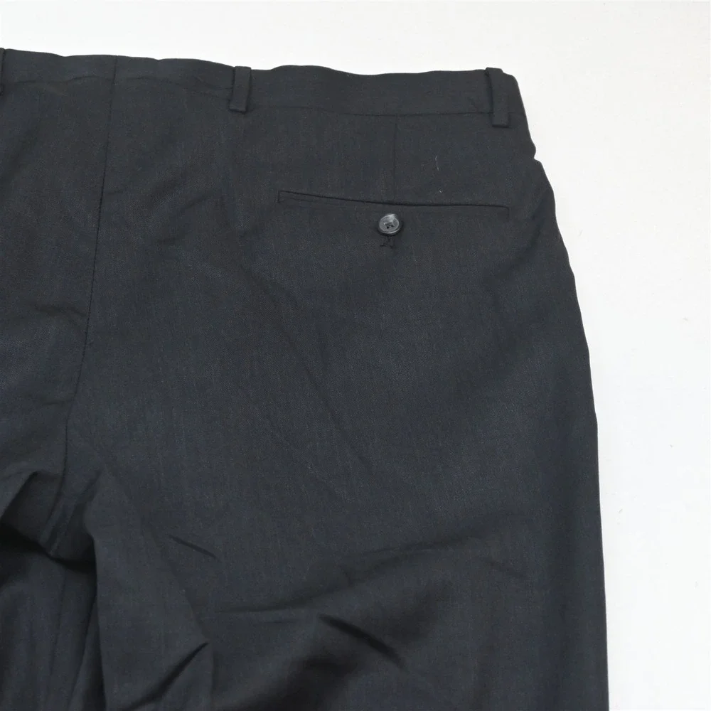 Pronto Uomo 40R 36x32 Charcoal Gray 100% Wool Mens Jacket Pants Suit